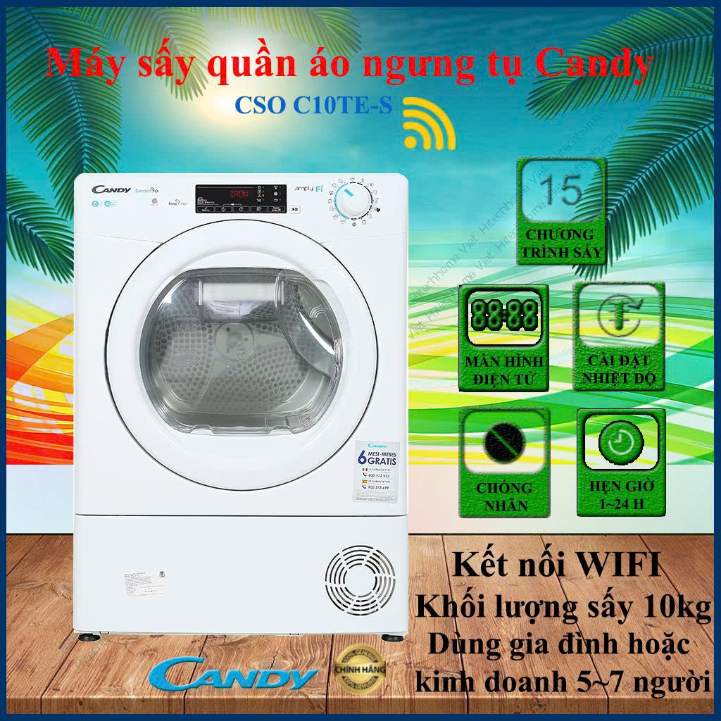 Máy sấy quần áo ngưng tụ CANDY CSO C10TE-S