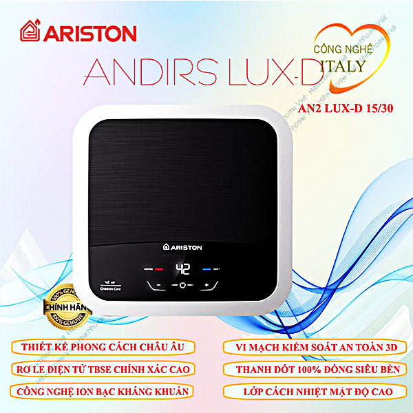 Bình nóng lạnh Ariston Andirs2 Lux-D