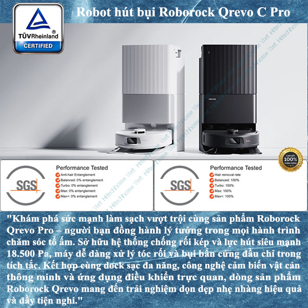 Robot hút bụi Roborock Qrevo C Pro